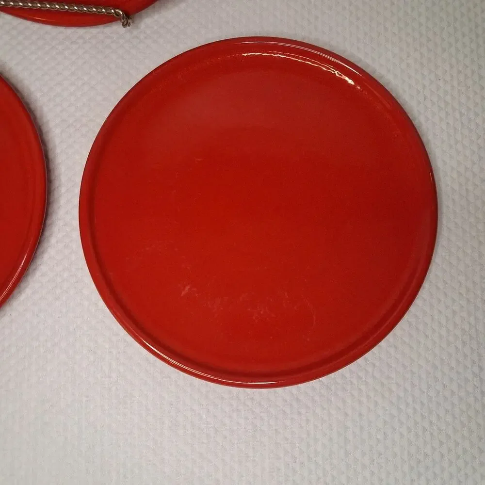 Vintage Waechtersbach Spain Cherry Red Salad Dessert Appetizer Plates 7 3/4